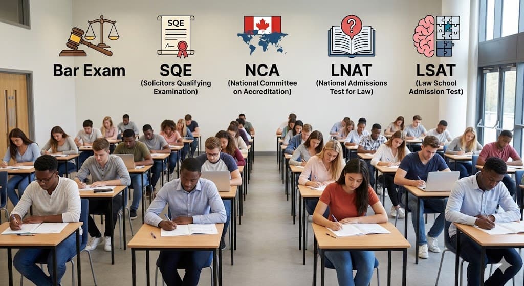 آزمون های بین المللی حقوق