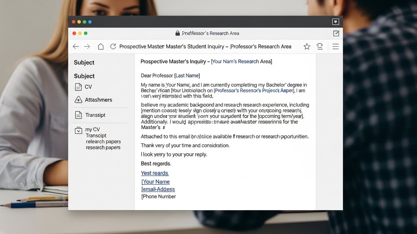 نمونه ایمیل مکاتبه با استاد